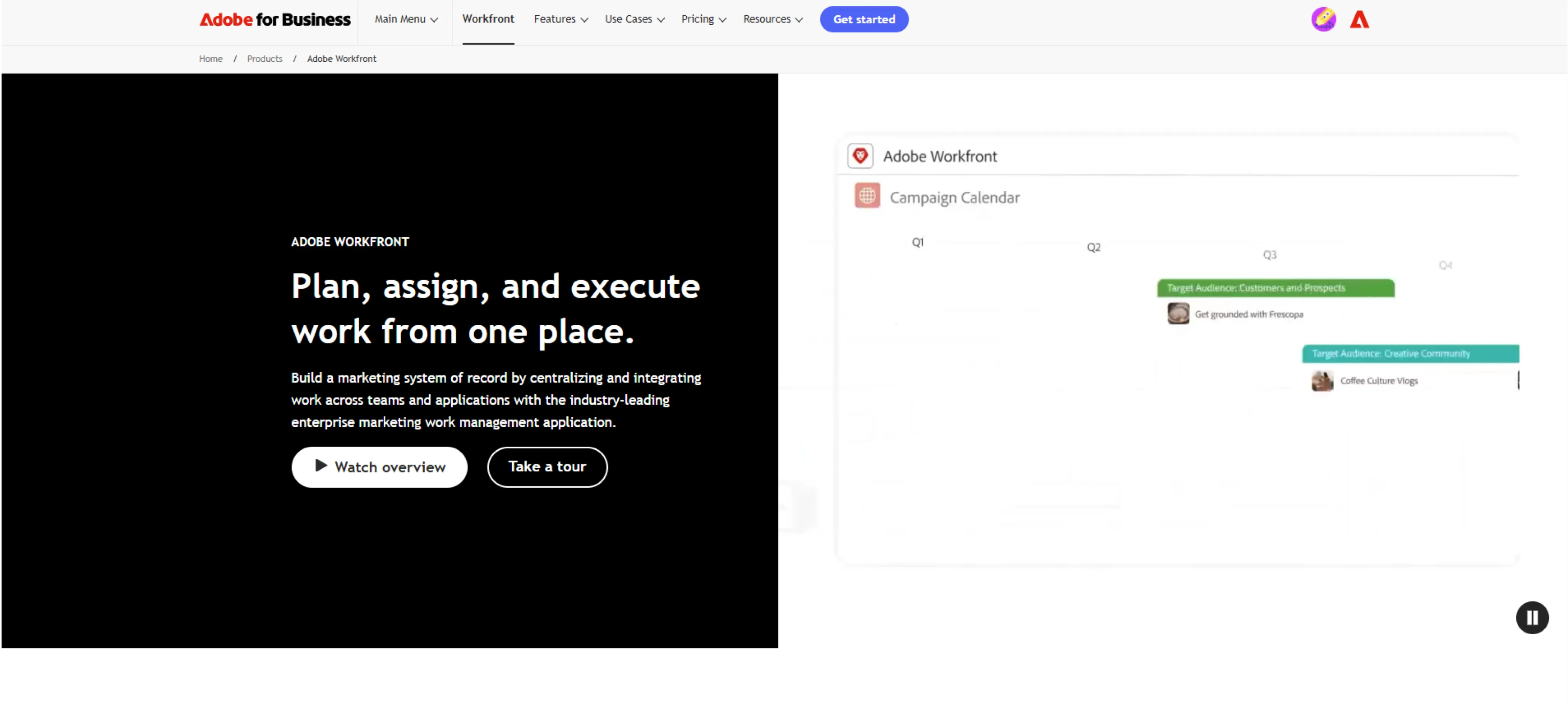 adobe workfront dashboard