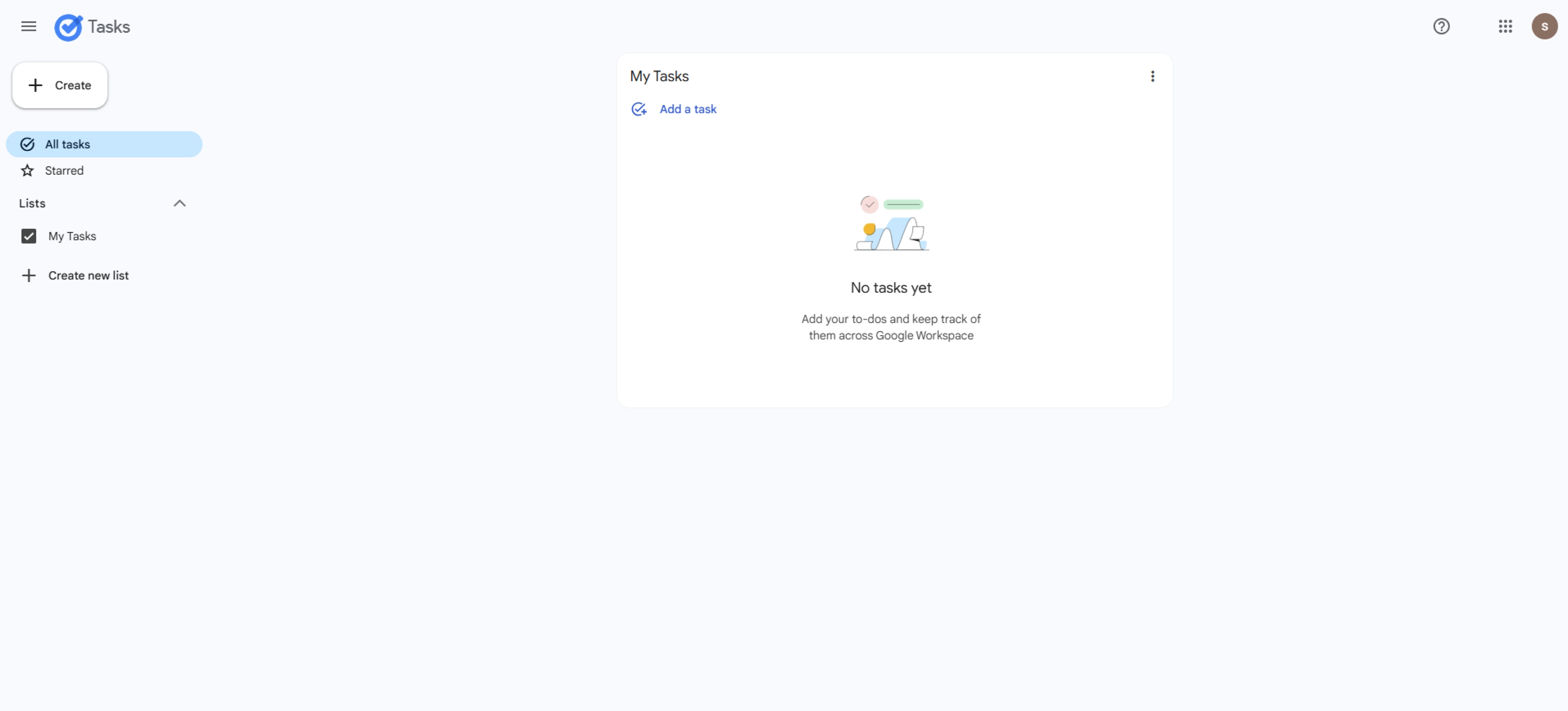 google tasks dashboard