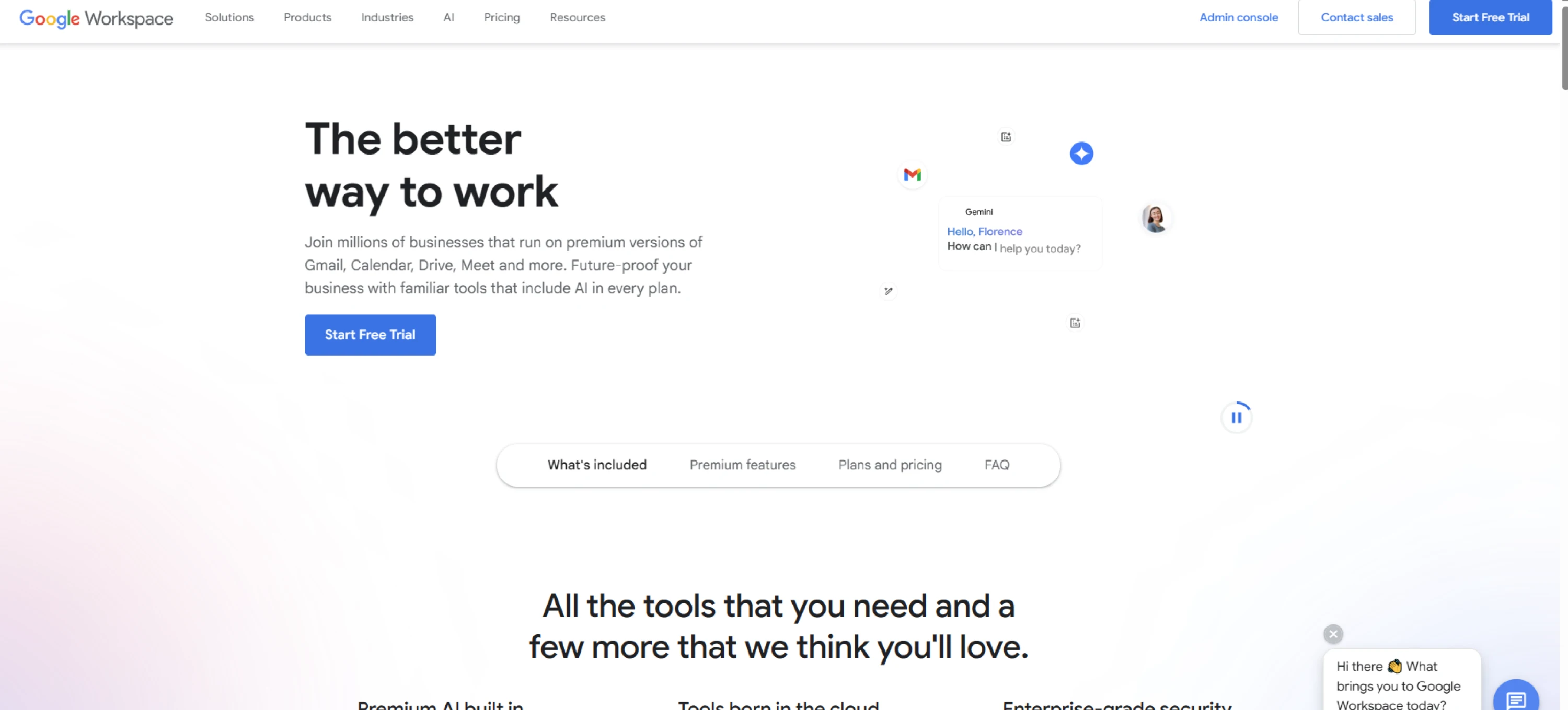 google workspace dashboard