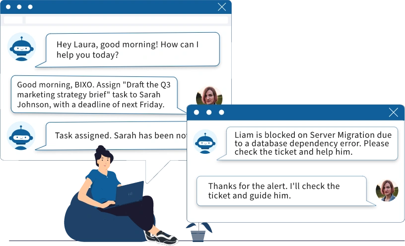 automated task updates